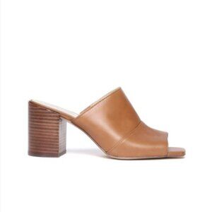 Nine West Brown Leather Mules SZ 7.5